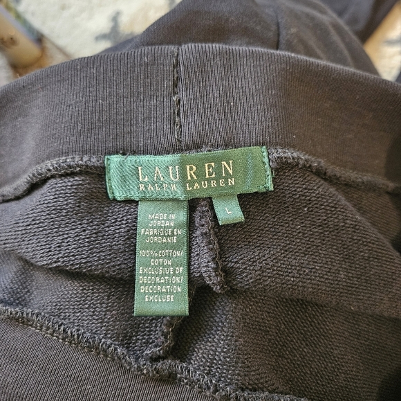 Lauren Ralph Lauren wide leg 100% cotton lounge pant jogger - Picture 7 of 8